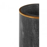 Grey Marble Brass Tumbler