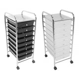 8 Black Plastic Drawers Trolley
