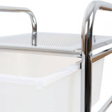4 White Plastic Drawers Trolley