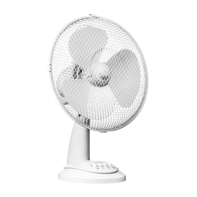 Three Speed/Oscillation White Desk Fan