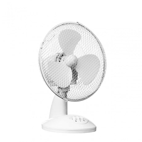 2 Speeds Oscillation White Desk Fan
