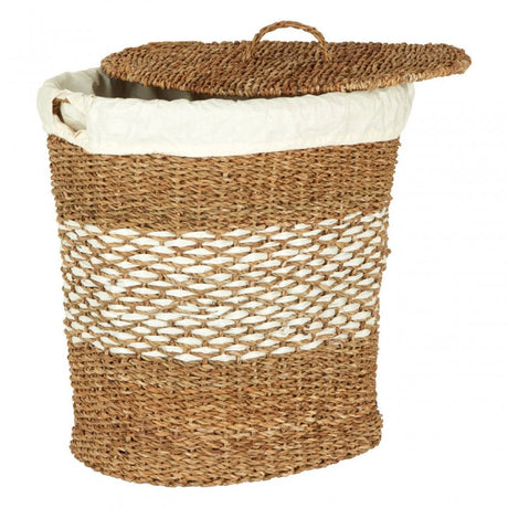 Oval Seagrass Basket With Lid