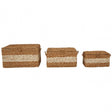 Set Of 3 Rectangular Seagrass Baskets