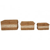 Set Of 3 Rectangular Seagrass Baskets
