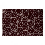 Mimo Dark Red Geometric Doormat