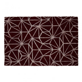 Mimo Dark Red Geometric Doormat