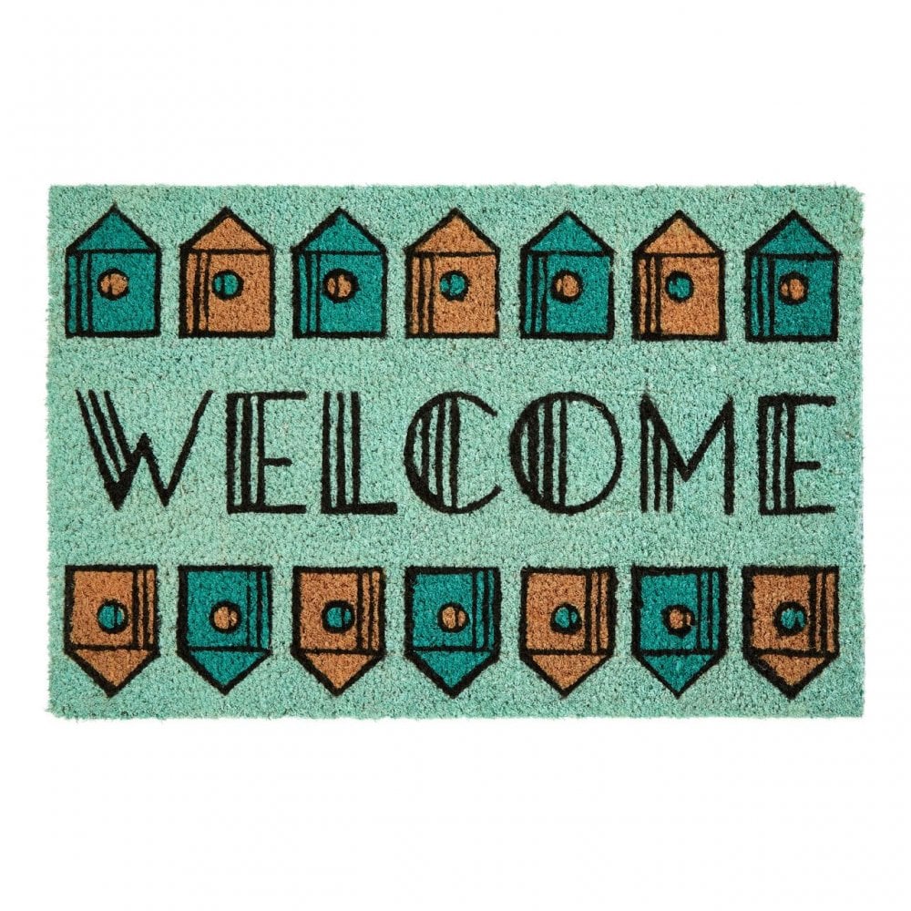 Welcome Home Light Green Doormat