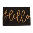 Hello Black Doormat
