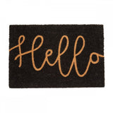Hello Black Doormat