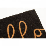 Hello Black Doormat