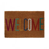 Welcome Natural And Multi-Colour Doormat
