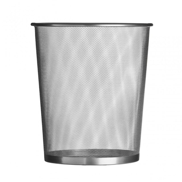 Silver Wire Mesh Large Waste Paper Bin