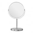 Silver Effect Metal Swivel Table Mirror