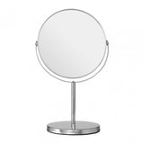 Silver Effect Metal Swivel Table Mirror