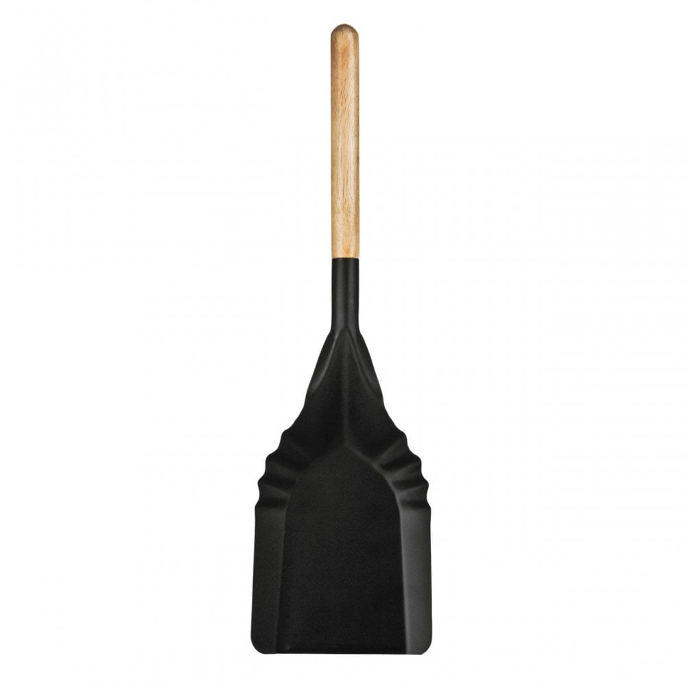 Black Shovel With Wooden Handle