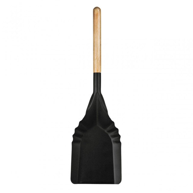 Black Shovel With Wooden Handle