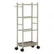 4 Tier Trolley Brush Nickel With Basket