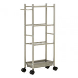 4 Tier Trolley Brush Nickel With Basket