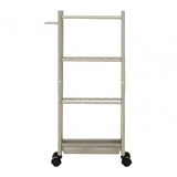 4 Tier Trolley Brush Nickel With Basket