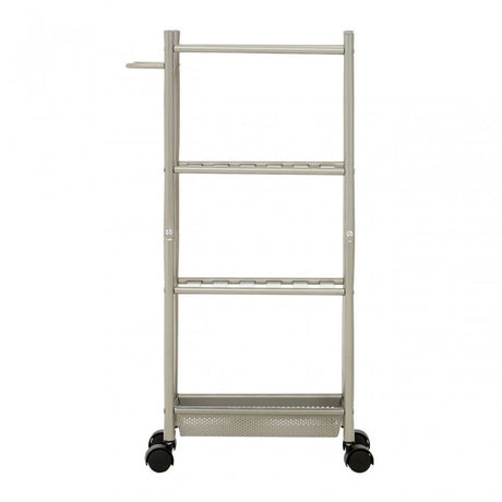 4 Tier Trolley Brush Nickel With Basket