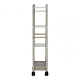 4 Tier Trolley Brush Nickel With Basket