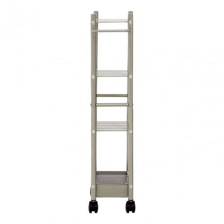 4 Tier Trolley Brush Nickel With Basket