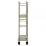 4 Tier Brush Nickel Trolley With 2 Baskets