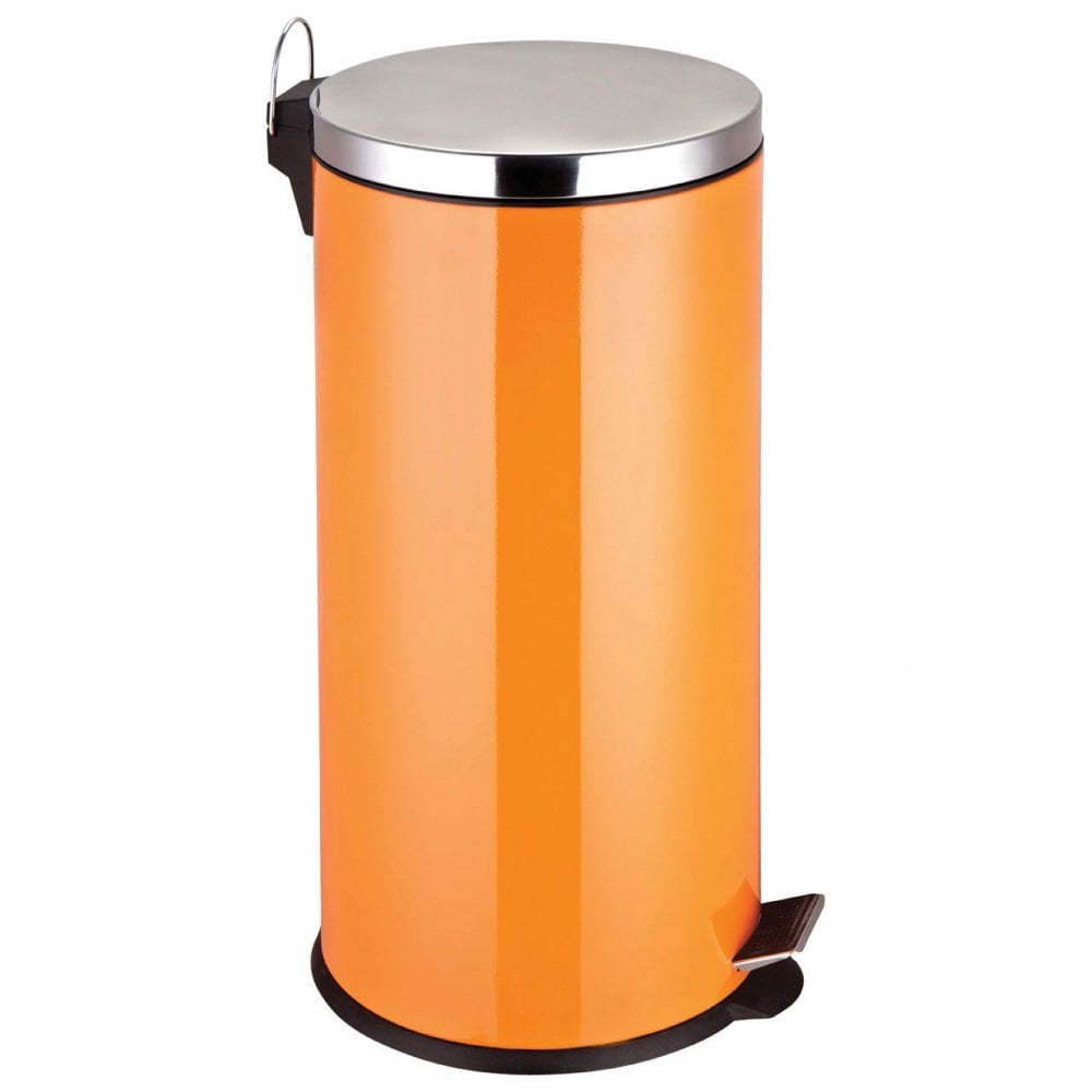 Orange Pedal Bin - 30 Ltr