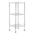 3 Tier Chrome Shelf Unit With Rubber Feet