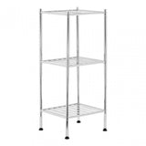3 Tier Chrome Shelf Unit With Rubber Feet