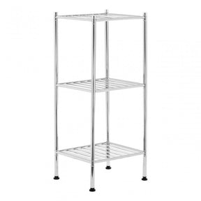 3 Tier Chrome Shelf Unit With Rubber Feet