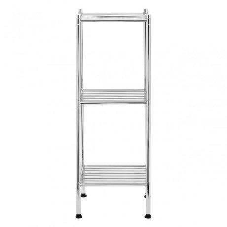 3 Tier Chrome Shelf Unit With Rubber Feet