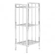 3 Tier Chrome Shelf Unit With Slatted Sides