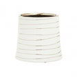 Haldis Small White Silver Ceramic Planter