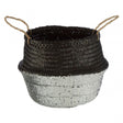 Black / Silver Medium Seagrass Basket
