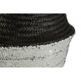 Black / Silver Medium Seagrass Basket