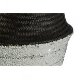 Black / Silver Small Seagrass Basket