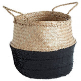 Black / Natural Small Seagrass Basket