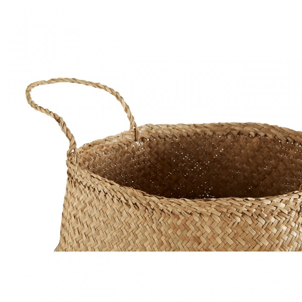 Black / Natural Small Seagrass Basket