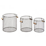 Black Wire Storage Baskets – Set Of 3