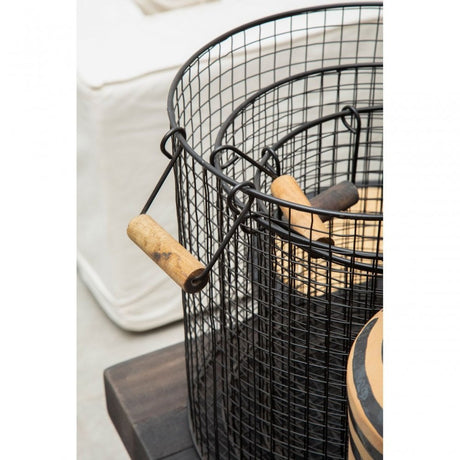 Black Wire Storage Baskets – Set Of 3
