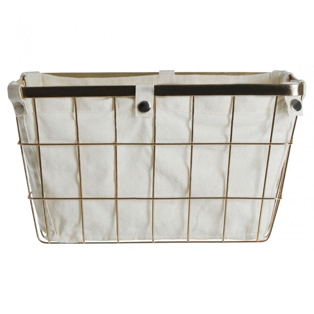 Medium Gold Finish Iron Wire Storage Basket