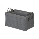 Lida Lattice Grey Rectangular Storage Baskets