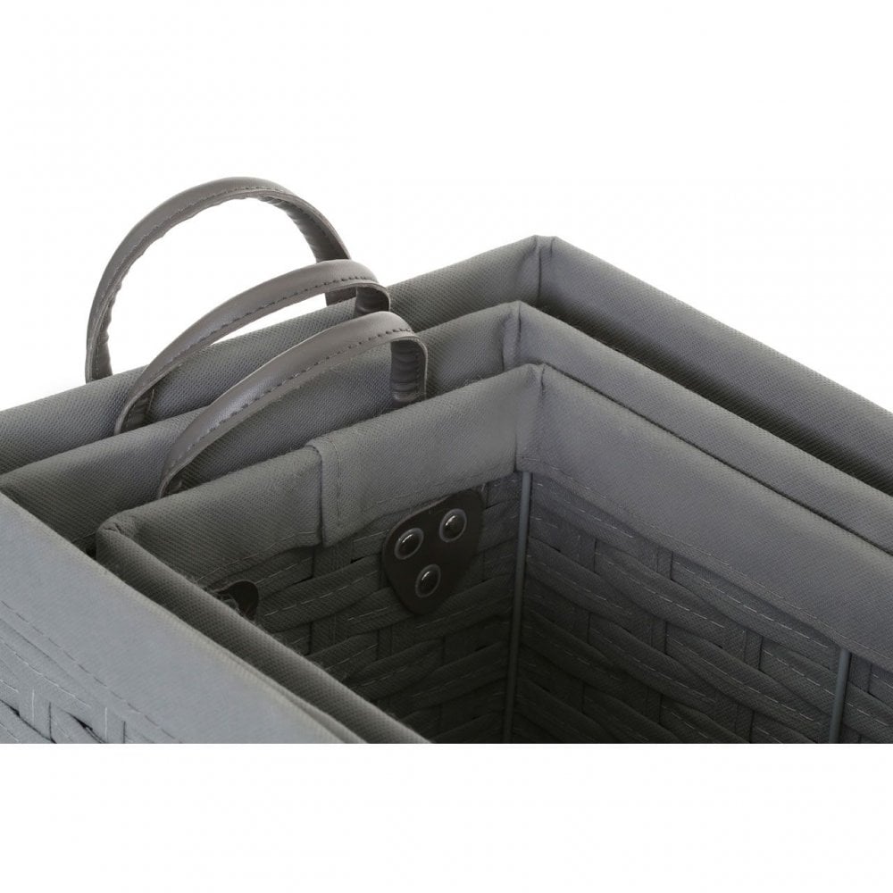Lida Lattice Grey Rectangular Storage Baskets