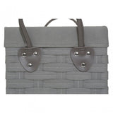 Lida Lattice Grey Rectangular Storage Baskets