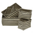 Black/White Woven Storage Baskets