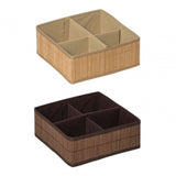 Kanky 4 Sections Dark Brown Storage Box