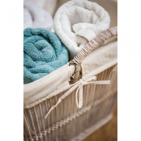 Rustic White Washed Storage Baskets - Set Of 2