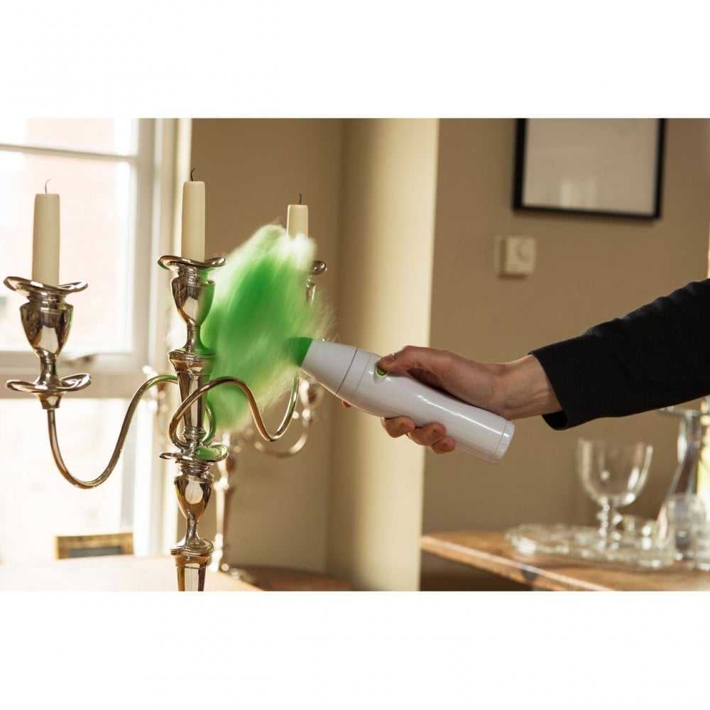 White And Greenrotating Duster