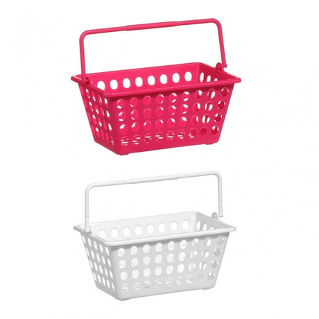 Hot Pink Plastic Storage Basket